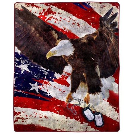 LAVISH HOME Lavish Home 66-B-EAGLE 8 lbs Throw Blanket - Bald Eagle 66-B-EAGLE